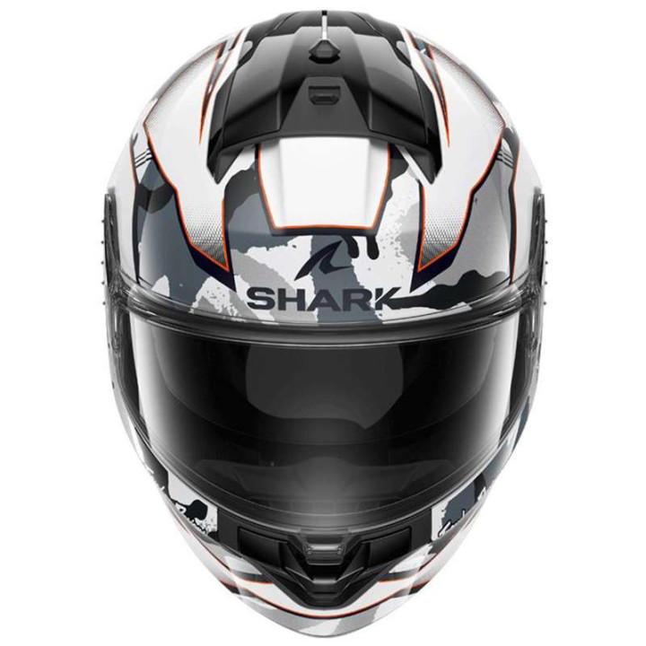 Shark RIDILL 2 MATRIX CAMO motorcycle helmet White/Silver/Red