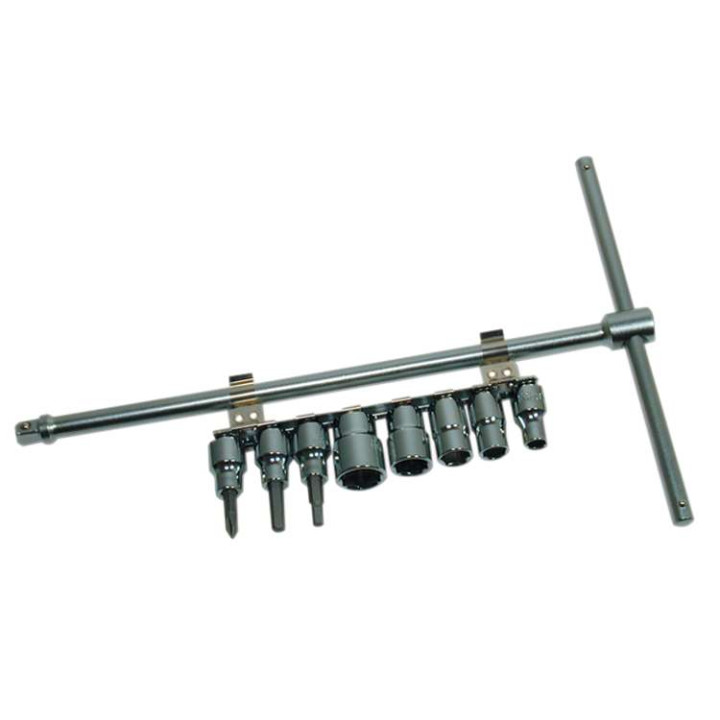 Clé en T 3/8 + douilles hex CruzTOOLS