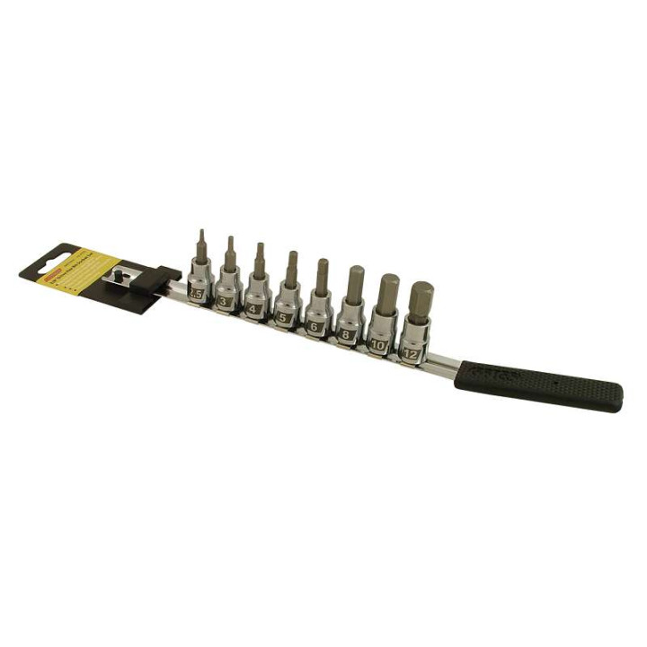 Set of 8 CruzTOOLS 3/8" hex (metric) sockets