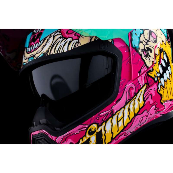 Casque moto Icon AIRFLITE MIPS SNACK ATTACK PINK
