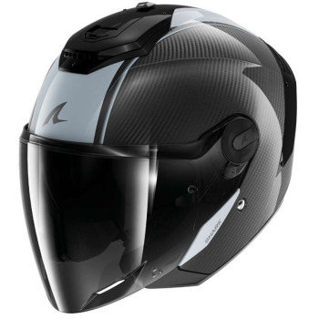 Shark RS JET CARBON SKIN SILVER motorcycle helmet 