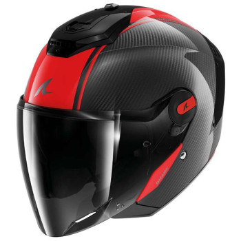 Casque moto Shark RS JET CARBON SKIN NOIR/ROUGE Casque moto Shark RS JET CARBON SKIN NOIR/ROUGE