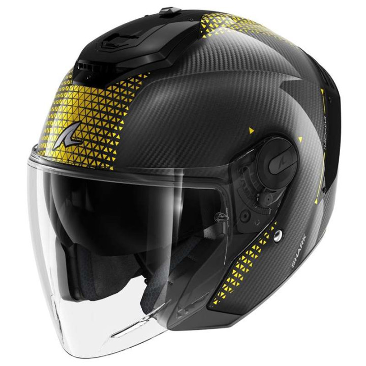 Casque moto Shark RS JET CARBON IKONIK JAUNE