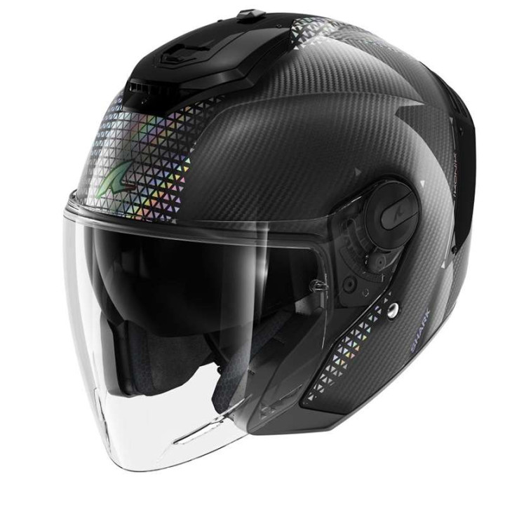 Casque moto Shark RS JET CARBON IKONIK CHROME