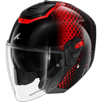 Shark RS JET STRIDE BLACK/RED motorcycle helmet