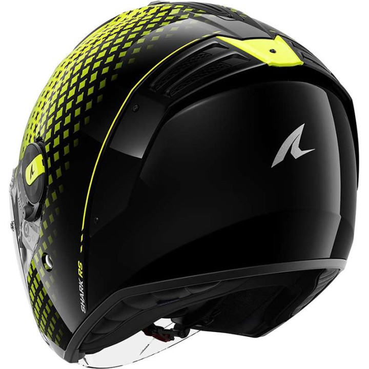 Casque moto Shark RS JET STRIDE NOIR/JAUNE Casque moto Shark RS JET STRIDE NOIR/JAUNE