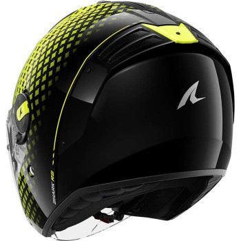 Casque moto Shark RS JET STRIDE NOIR/JAUNE Casque moto Shark RS JET STRIDE NOIR/JAUNE