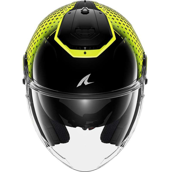 Casque moto Shark RS JET STRIDE NOIR/JAUNE Casque moto Shark RS JET STRIDE NOIR/JAUNE