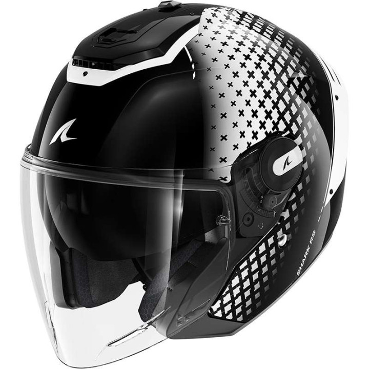 Casque moto Shark RS JET STRIDE NOIR/BLANC Casque moto Shark RS JET STRIDE NOIR/BLANC