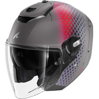 Motorcycle helmet Shark RS JET STRIDE ARGENT MAT/VIOLET