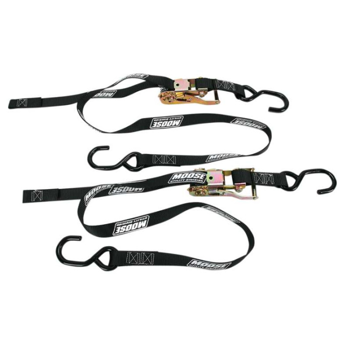 Sangles à cliquet (x2) Moose 1,83m x 25mm Noires