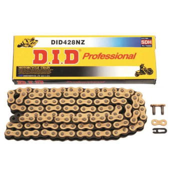 DID 428NZ Gold/Black transmission chain 128 links (clip)