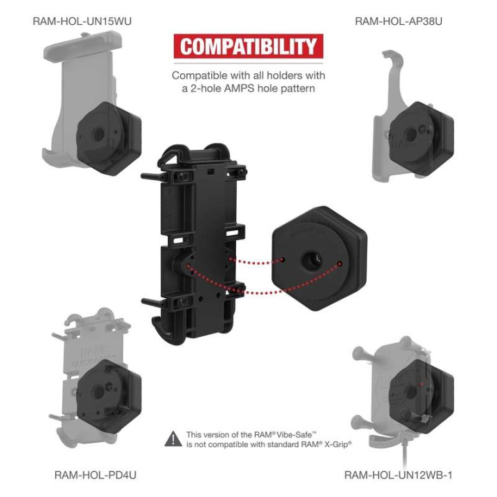 Amortisseur de vibration Ram Mount VIBE-SAFE (RAP-462NPT) pour support 2 trous