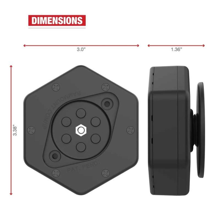 Amortisseur de vibration Ram Mount VIBE-SAFE (RAP-462NPT) pour support 2 trous