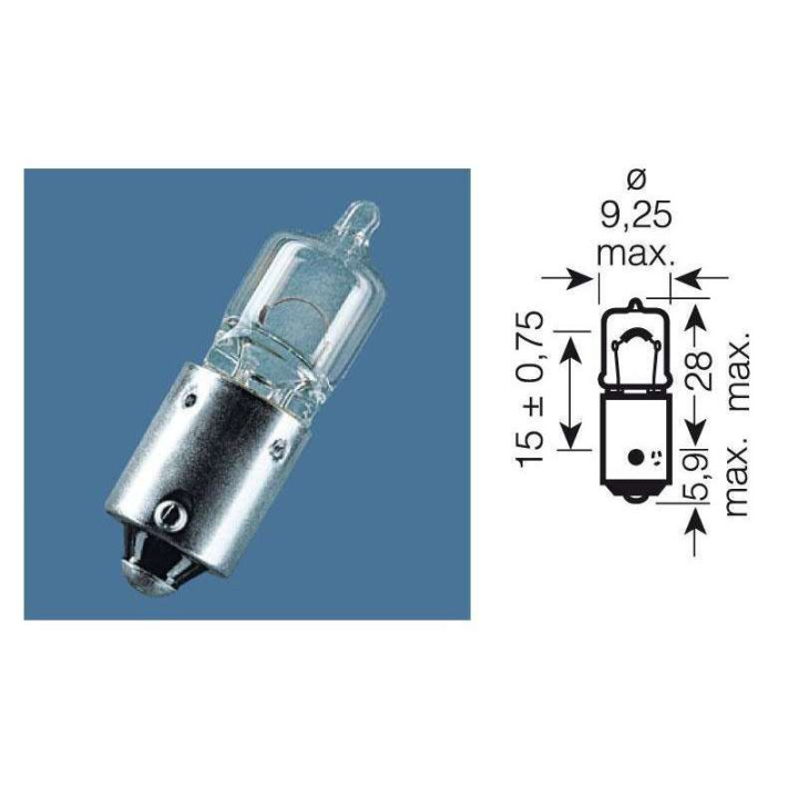 Ampoule plaque minéralogique OSRAM H6W BAX9S
