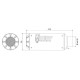 Silencieux de rechange droit  Mivv MK3 Inox noir (00.73.KU.001.SM3B)