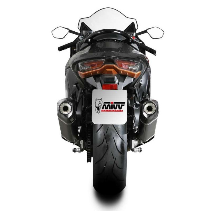 Silencieux homologués (x2) Mivv SPEED EDGE Titane noir (S.060.LRTB) Suzuki GSX1340R HAYABUSA 21-