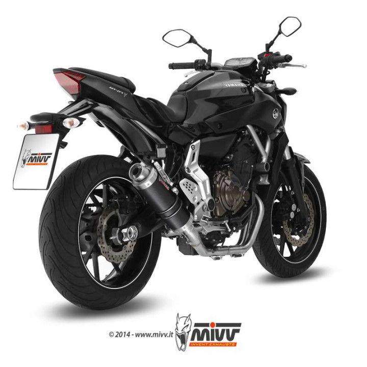 Ligne complète homologuée Mivv GP Carbone Yamaha MT-07