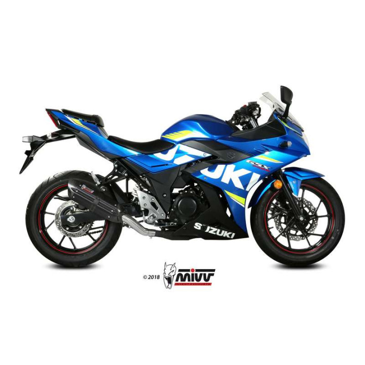 Silencieux homologué Mivv SUONO Inox noir (S.054.L9) Suzuki GSX-R250