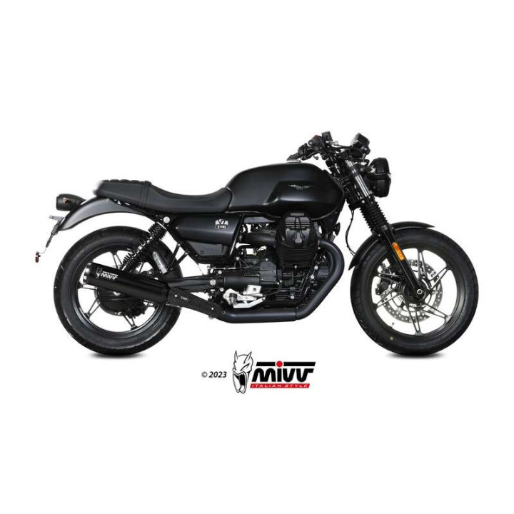Silencieux (x2) Mivv HR-1 Inox noir (M.014.LH1BA) Moto Guzzi V7 Stone 21-