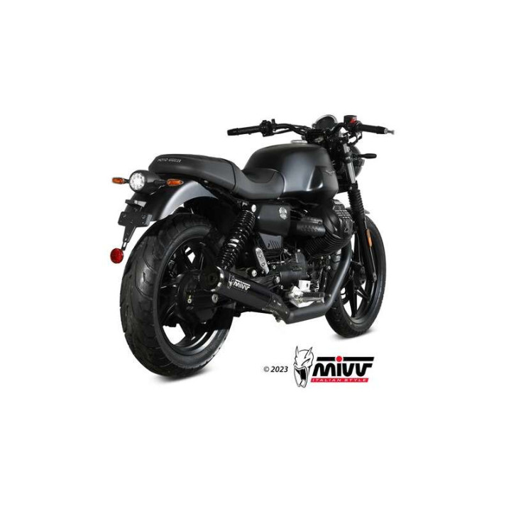 Silencieux (x2) Mivv HR-1 Inox noir (M.014.LH1BA) Moto Guzzi V7 Stone 21-