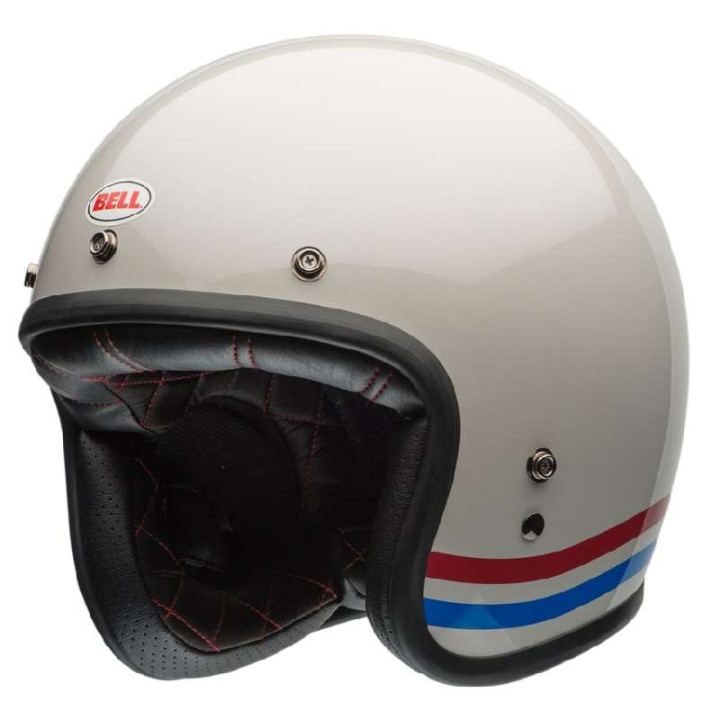 Bell CUSTOM 500 Stripes Pearl motorcycle helmet