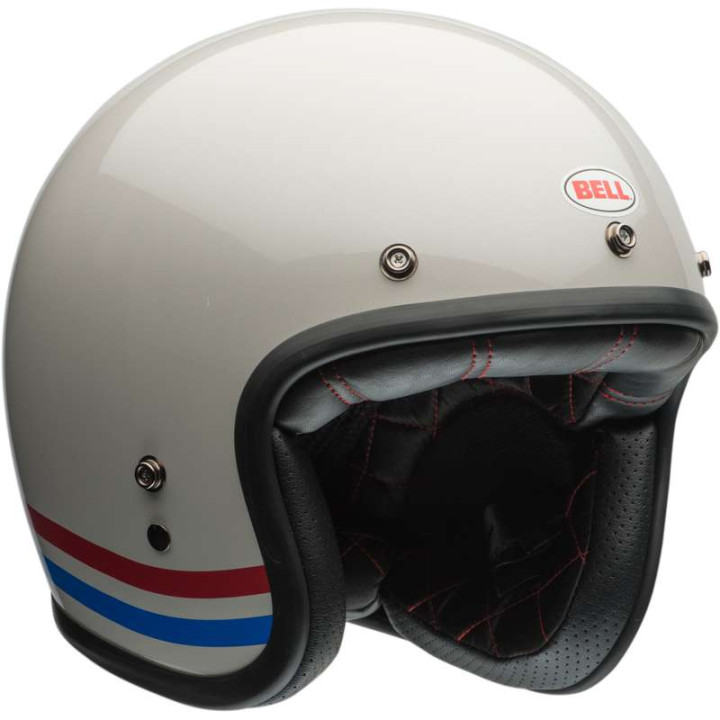 Bell CUSTOM 500 Stripes Pearl motorcycle helmet