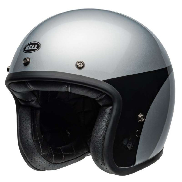 Casque moto Bell CUSTOM 500 Chassis Gloss Silver Black Casque moto Bell CUSTOM 500 Chassis Gloss Silver Black