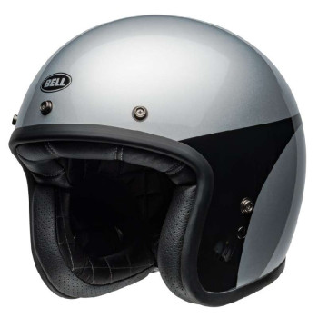 Bell CUSTOM 500 Chassis Gloss Silver Black motorcycle helmet Bell CUSTOM 500 Chassis Gloss Silver Black motorcycle helmet