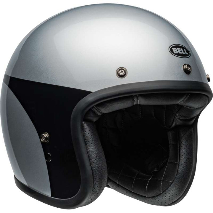 Casque moto Bell CUSTOM 500 Chassis Gloss Silver Black