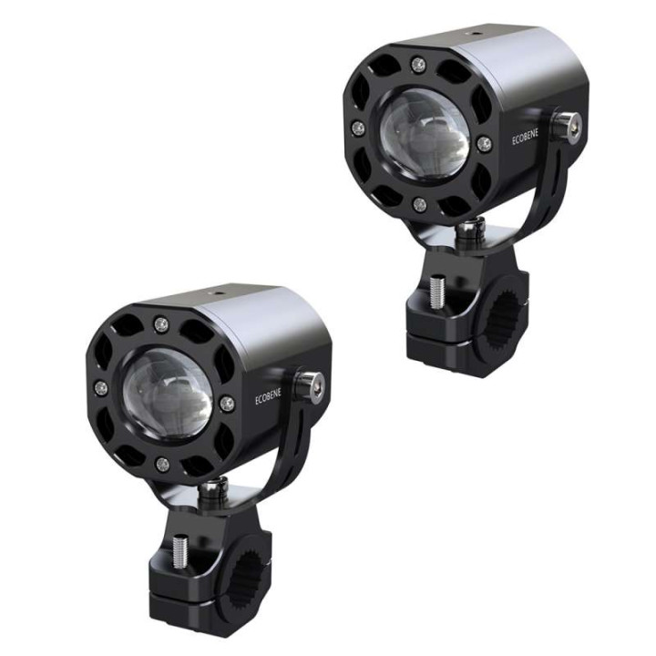 Feux additionnels moto leds ECOBENE 2x25w (PLA8000)