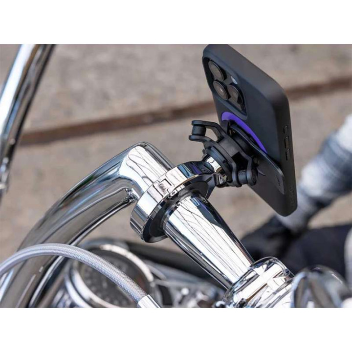 Support moto Quad Lock PRO CHROME pour section 38 à 51 mm