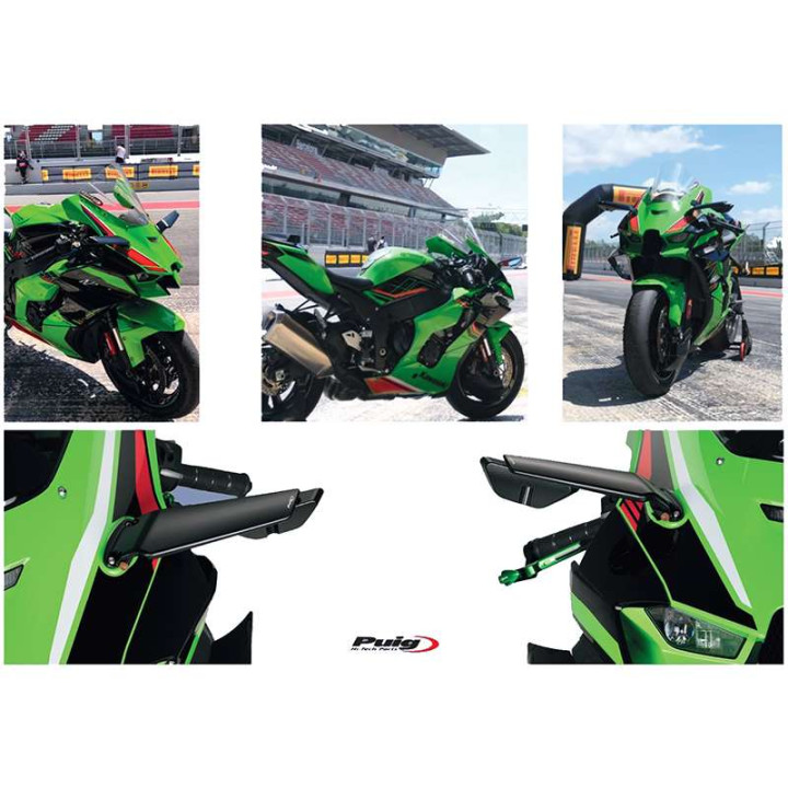 Pair of Puig AILERON KAWASAKI ZX6/10R motorcycle mirrors