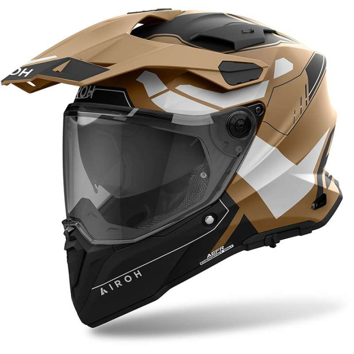 Casque moto adventure Airoh 2026 Commander 2 Reveal - Beige