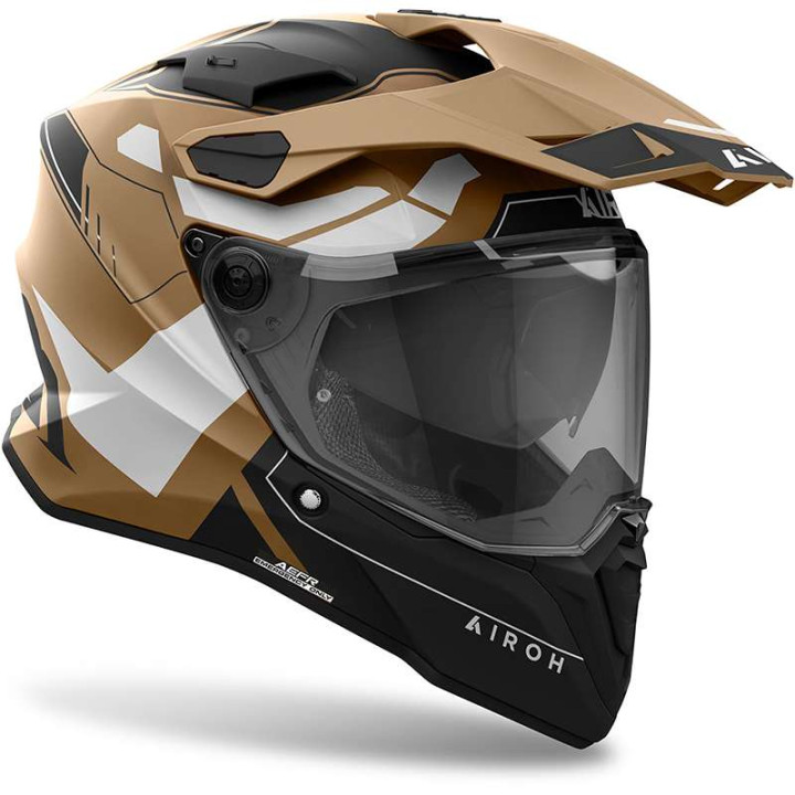 Casque moto adventure Airoh 2026 Commander 2 Reveal - Beige