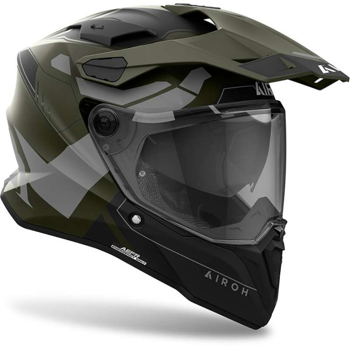 Casque moto adventure Airoh 2026 Commander 2 Reveal - Vert