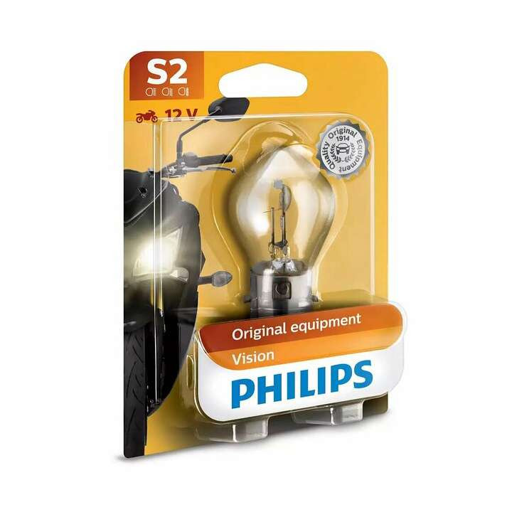 Ampoule phare Philips Vision Moto +30% S2 12V 35/35W BA20D