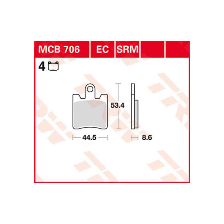 Plaquettes de frein organique TRW MCB706