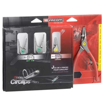 Set of 4 FACOM circlip pliers