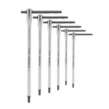 Set of 6 FACOM T hexagonal wrenches