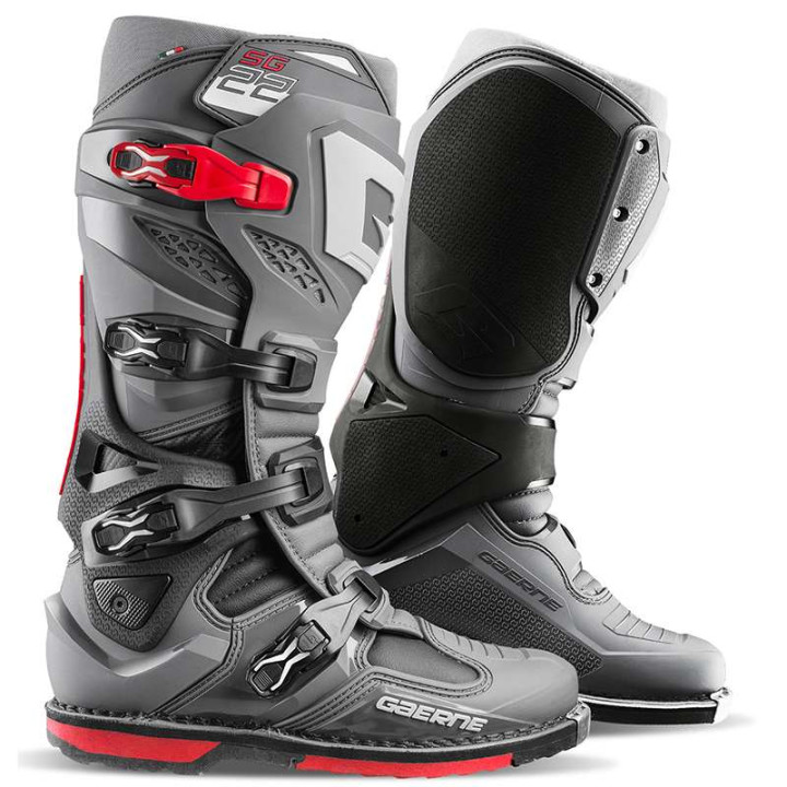 Gaerne SG22 motorcycle boots GREY/RED Gaerne SG22 motorcycle boots GREY/RED