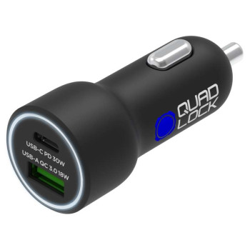 Adaptateur allume-cigare/USB & USB-C QUAD LOCK