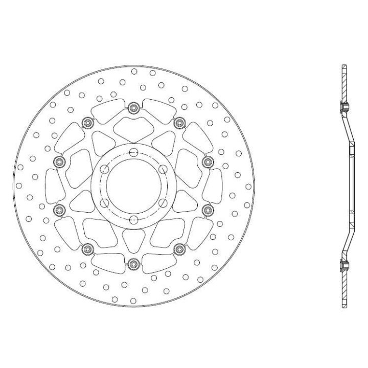 Disque de frein avant Brembo Série Oro 78B40824 Honda CB600F HORNET 07-