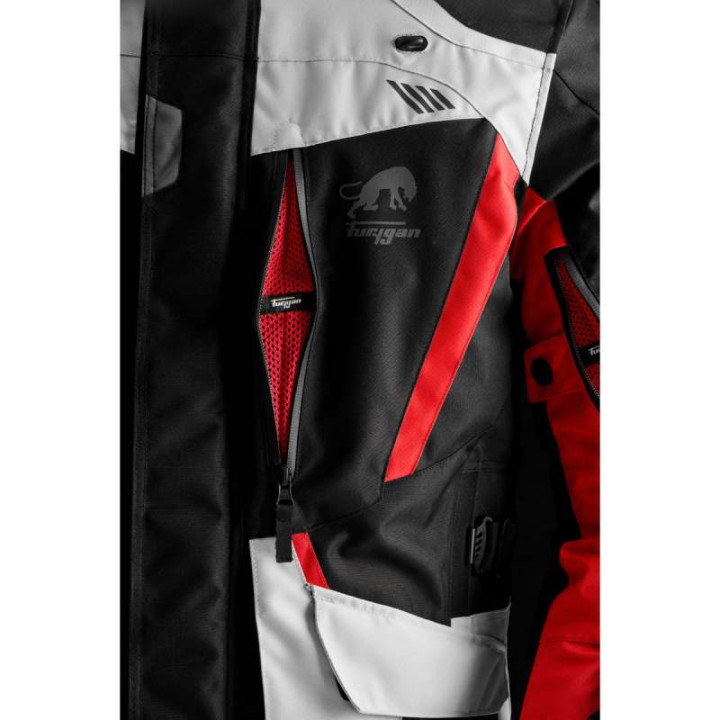 Veste moto Furygan APALACHES EVO Noir/Blanc/Rouge