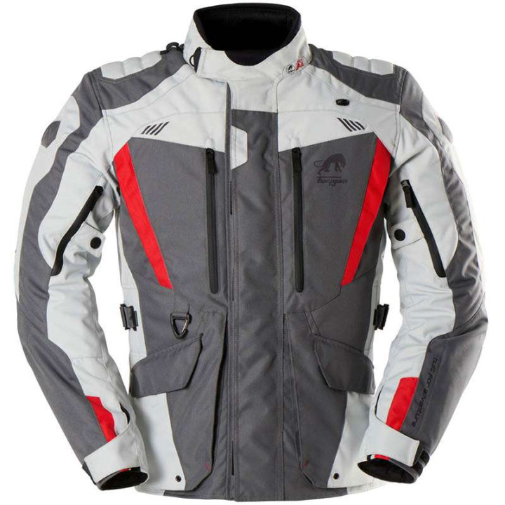 Motorcycle jacket Furygan APALACHES EVO Grey/White/Red