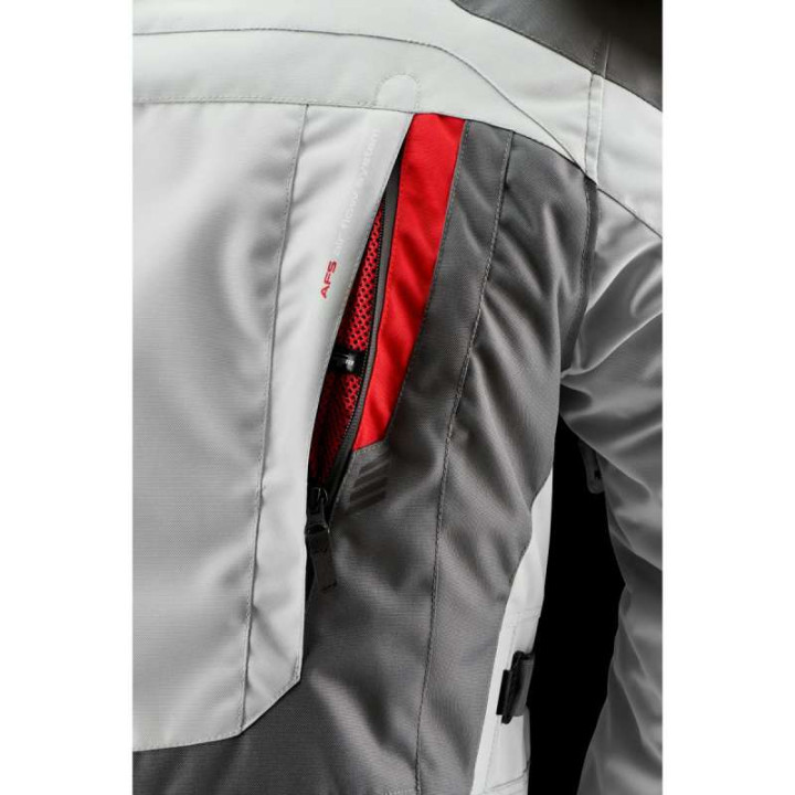 Motorcycle jacket Furygan APALACHES EVO Grey/White/Red