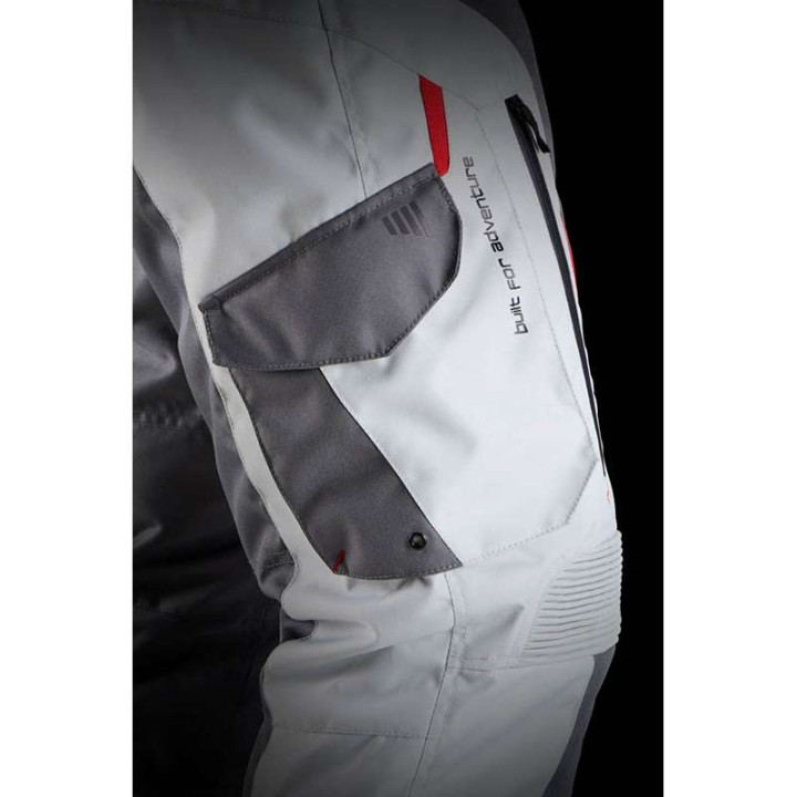 Pantalon moto Furygan KILLINGTON Gris/Blanc/Rouge