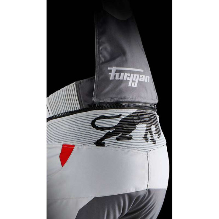 Pantalon moto Furygan KILLINGTON Gris/Blanc/Rouge