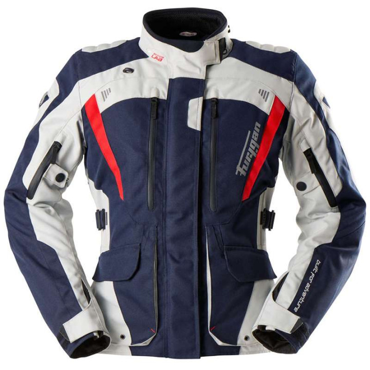 Motorcycle jacket Furygan APALACHES LADY EVO Blue/White/Red