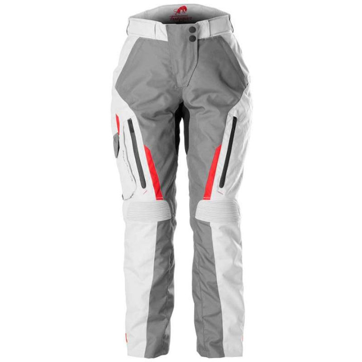 Pantalon moto Furygan KILLINGTON LADY Gris/Blanc/Rouge